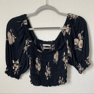 Urban Outfitters Fitted Puff Sleeve top